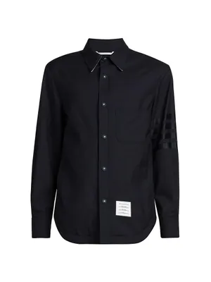 4-Bar Wool Shirt Jacket