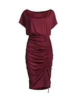 Kezia Ruched Jersey Midi-Dress