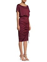 Kezia Ruched Jersey Midi-Dress