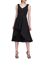 Begonia Ruffled A-Line Midi-Dress