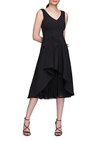 Begonia Ruffled A-Line Midi-Dress