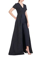 Renata Jacquard Walk-Thru Jumpsuit