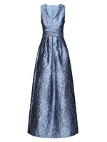 Mariah Jacquard Textured Gown