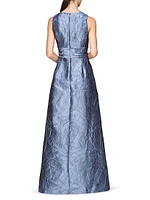 Mariah Jacquard Textured Gown