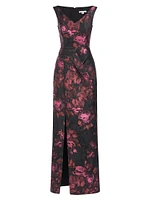 Liana Floral Column Gown