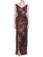 Liana Floral Column Gown