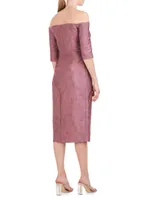 Brinley Off-The-Shoulder Midi-Dress