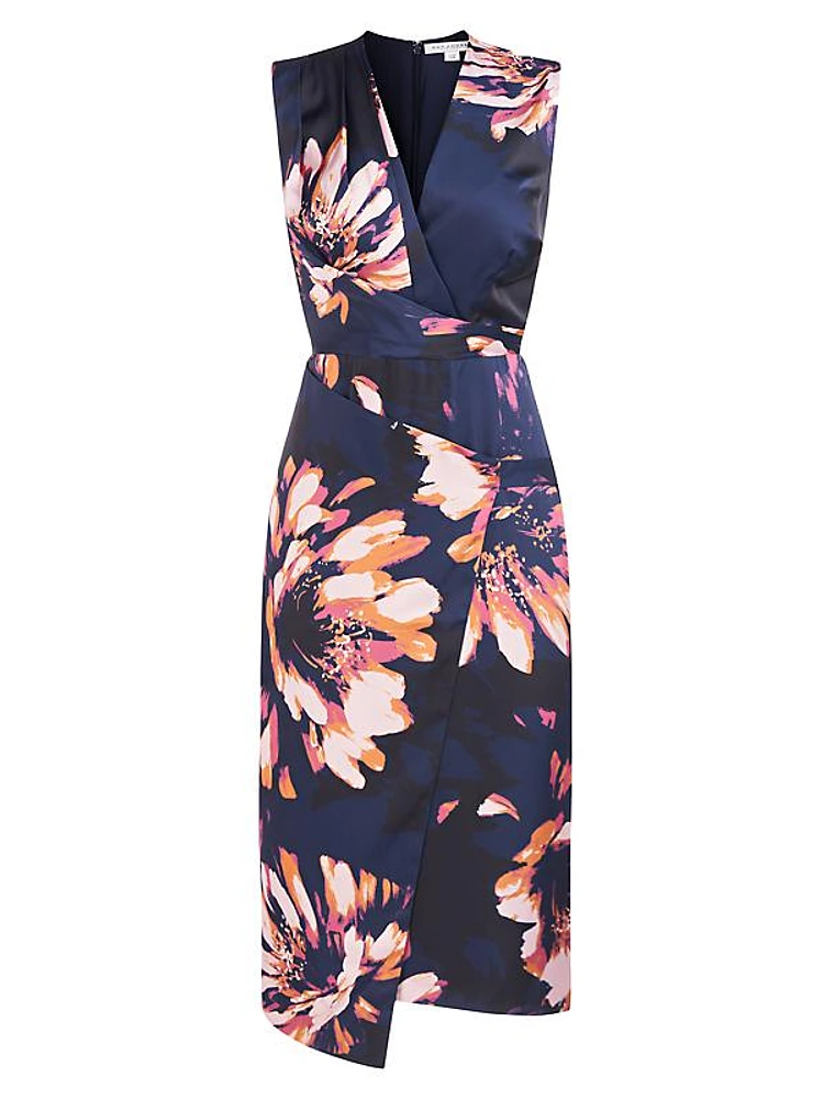 Gretel Floral Wrap Midi-Dress