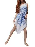 Tie-Dye Draped Cover-Up Dress