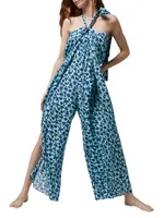 Turtles Leopard Cover-Up Jumpsuit