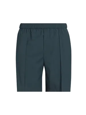 Pintucked Wool-Blend Shorts