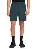 Pintucked Wool-Blend Shorts