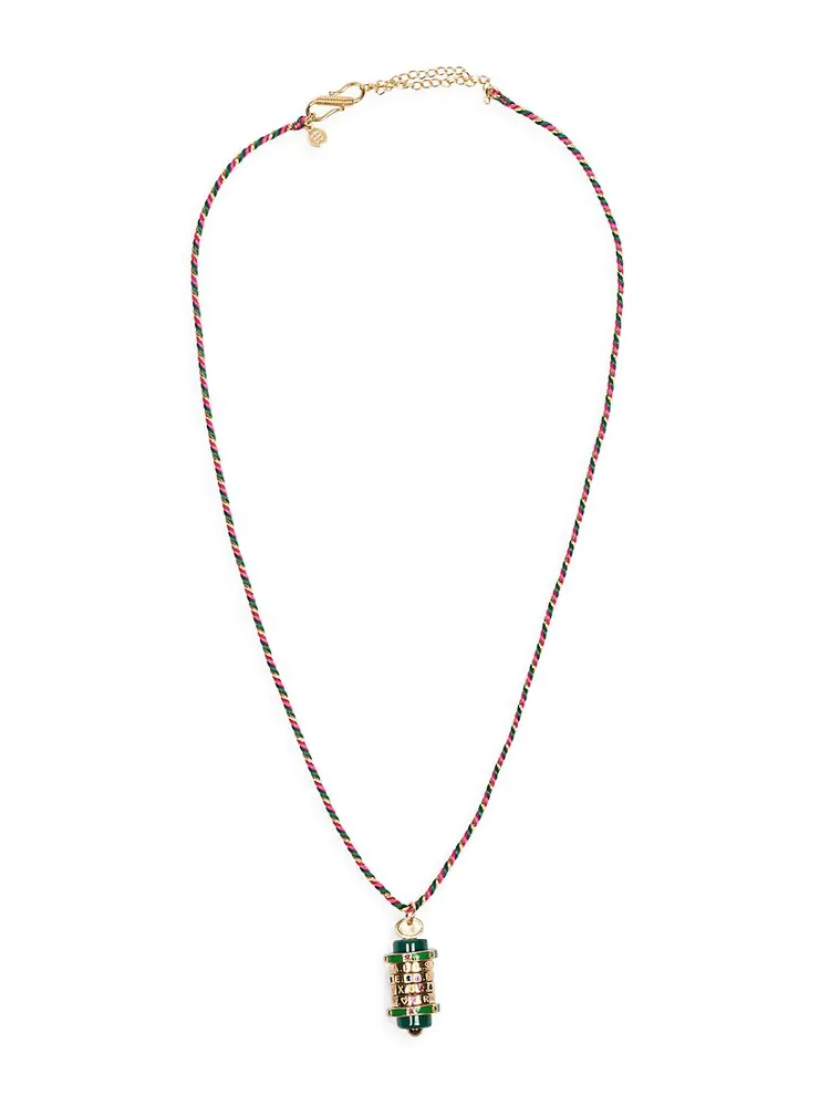 Mot De Passe Energetique 18K-Gold-Plated & Mixed-Media Pendant Necklace