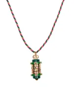 Mot De Passe Energetique 18K-Gold-Plated & Mixed-Media Pendant Necklace