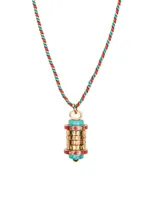 Mot De Passe 18K-Gold-Plated & Mixed-Media Pendant Necklace