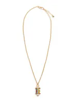 Mot De Passe Arlequin 18K-Gold-Plated & Mixed-Media Pendant Necklace