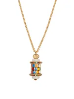 Mot De Passe Arlequin 18K-Gold-Plated & Mixed-Media Pendant Necklace