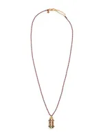 Mot De Passe 18K-Gold-Plated & Zircon Pendant Necklace