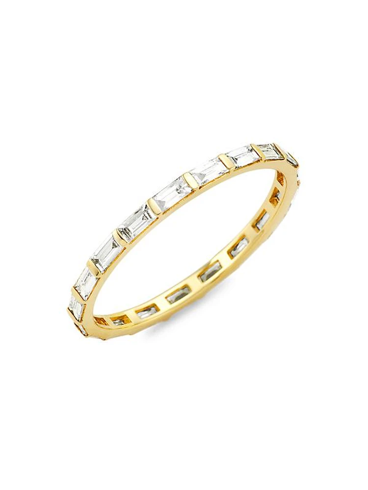 East West 14K Yellow Gold & 0.831 TCW Diamond Baguette East West Band Ring