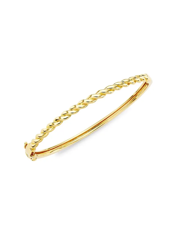 14K Yellow Gold Rope Bangle