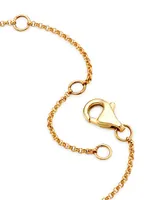 14K Yellow Gold & 0.5 TCW Diamond "Love" Pendant Necklace