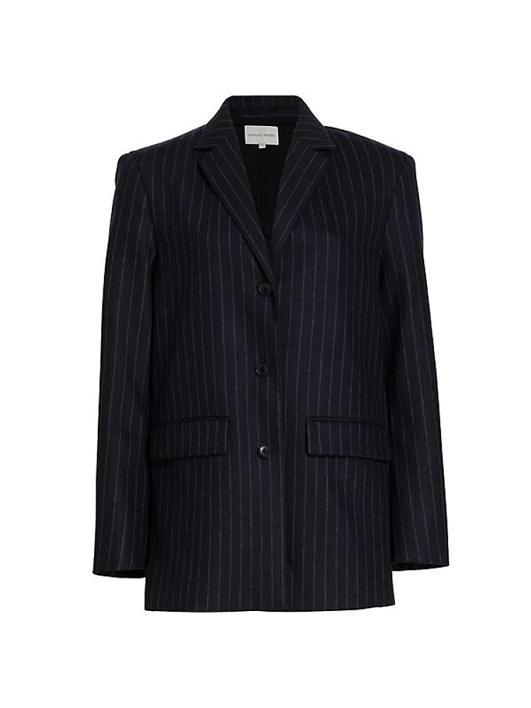 Overstriped Pinstripe Blazer