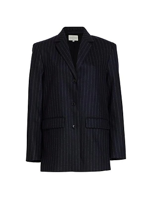 Overstriped Pinstripe Blazer