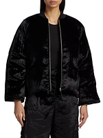 Lafu Velvet Bomber Jacket