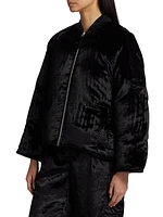 Lafu Velvet Bomber Jacket