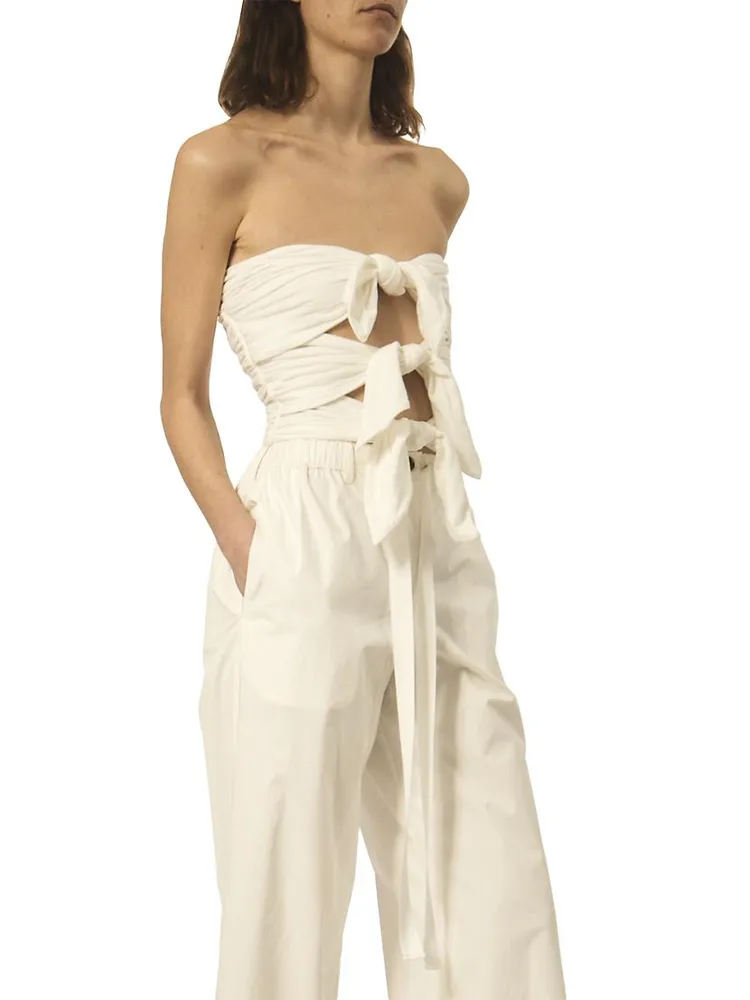 The Alexi Bow Strapless Top
