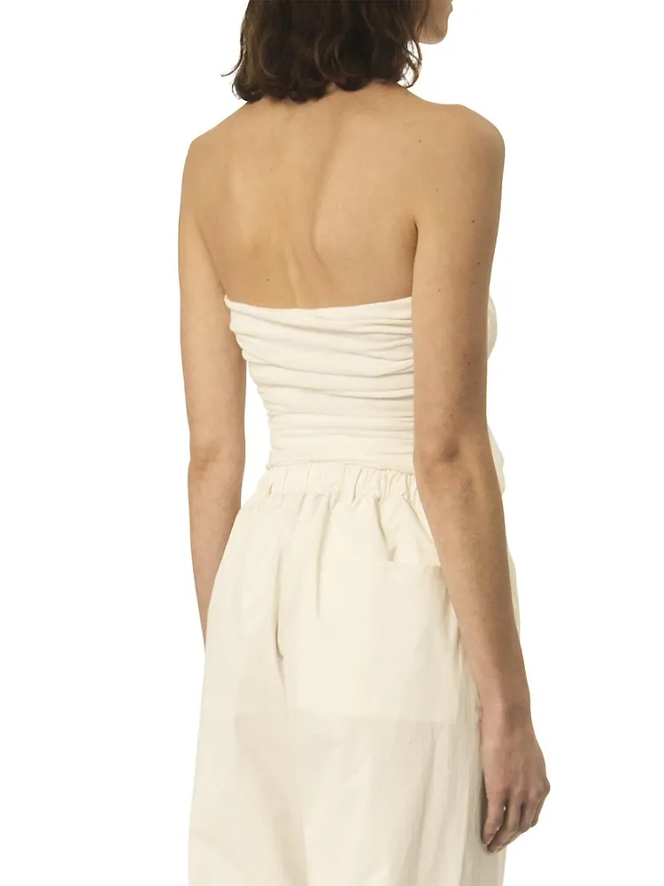 The Alexi Bow Strapless Top