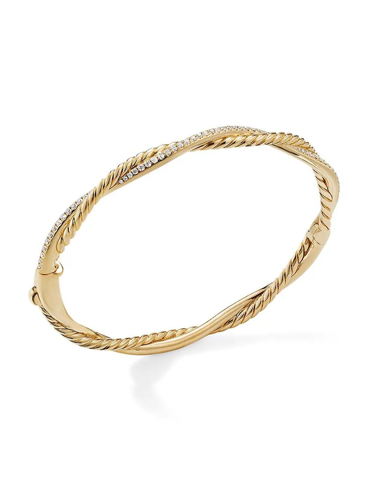 Petite Infinity Bracelet 18K Yellow Gold With Diamonds