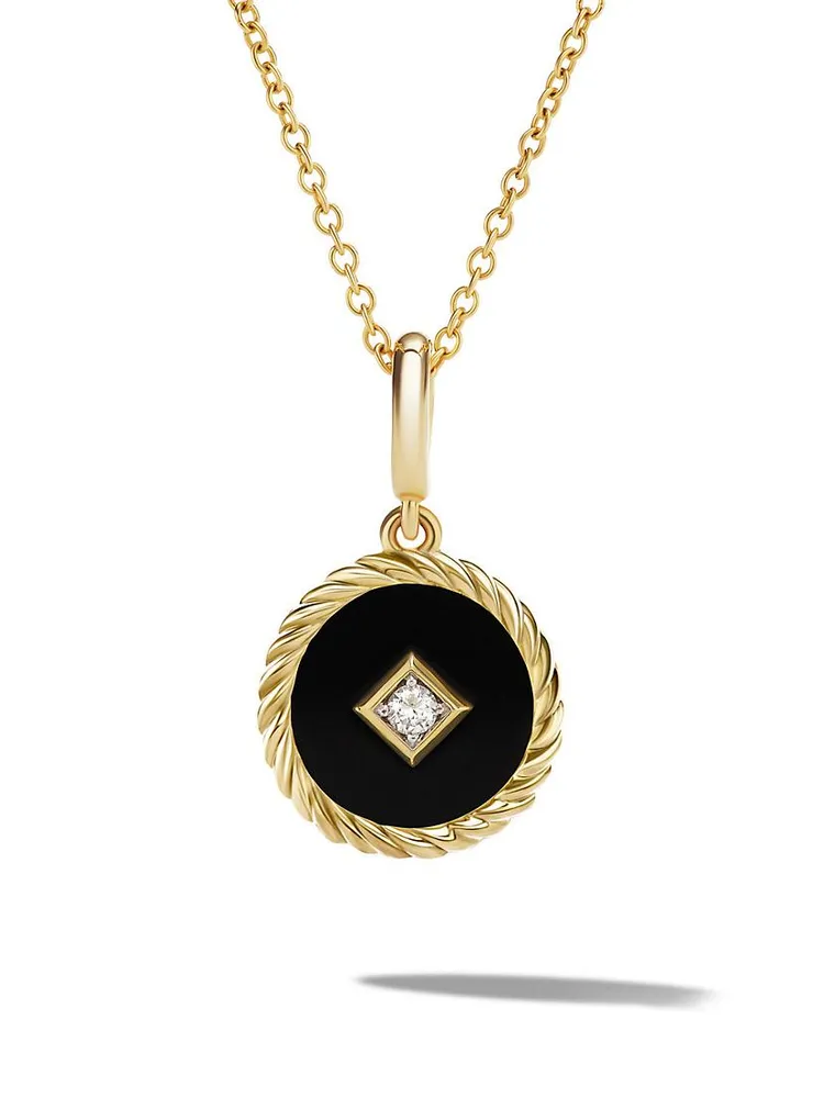 Cable Collectibles 18K Yellow Gold & Diamond Pendant Necklace