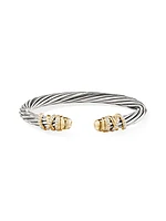 Helena 18K Gold & Sterling Silver Pavé Diamond Cuff Bracelet