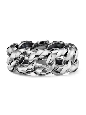 Cable Edge Curb-Chain Bracelet Sterling Silver