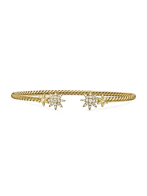 Petite Starburst Cable Bracelet in 18K Yellow Gold