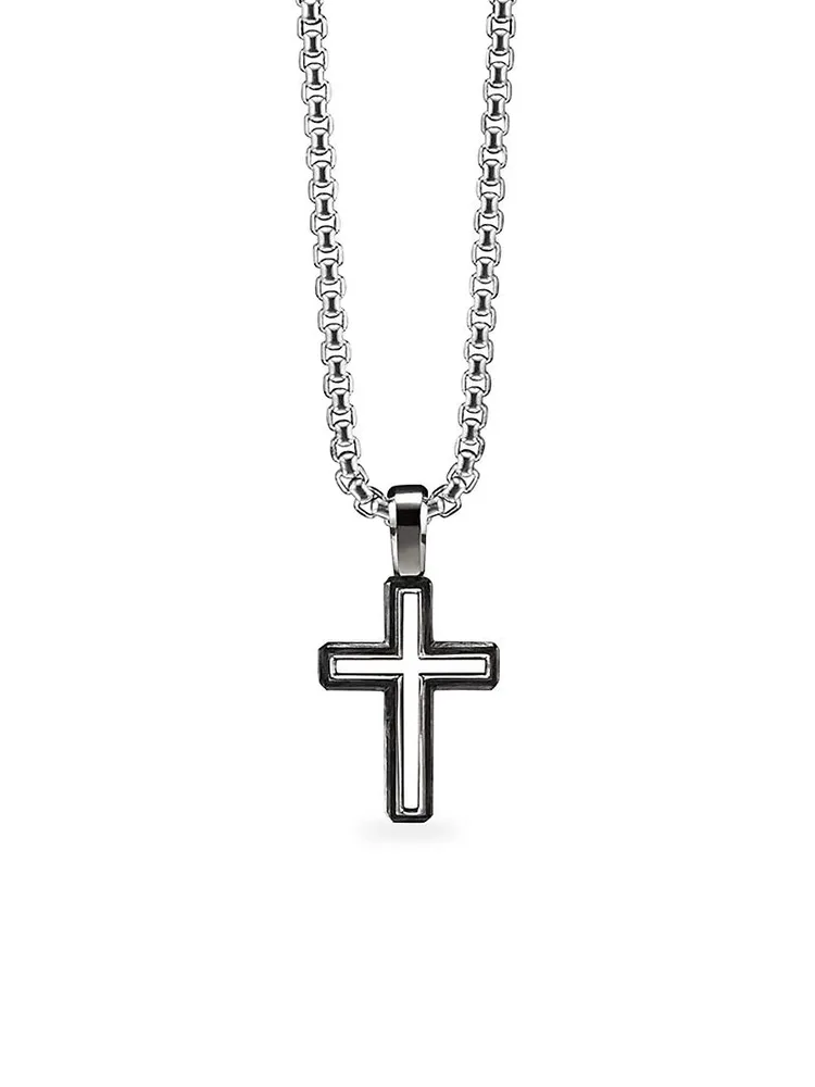 Roman Cross Sterling Silver Enhancer Pendant