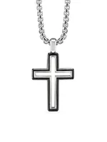 Roman Cross Sterling Silver Enhancer Pendant