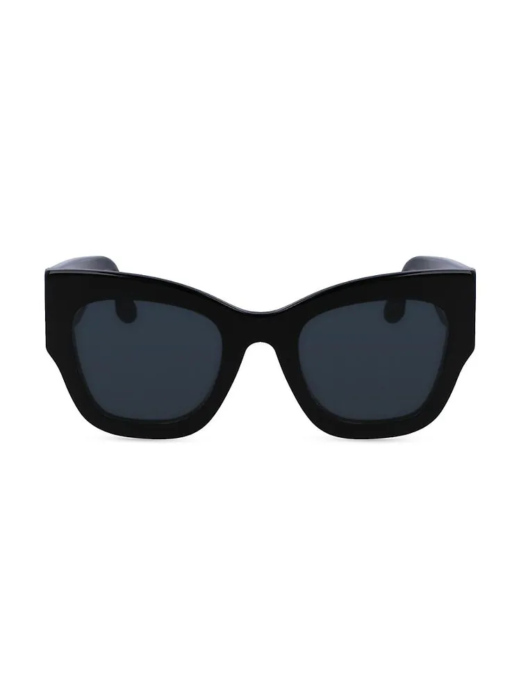 51MM V Plaque Butterfly Sunglasses