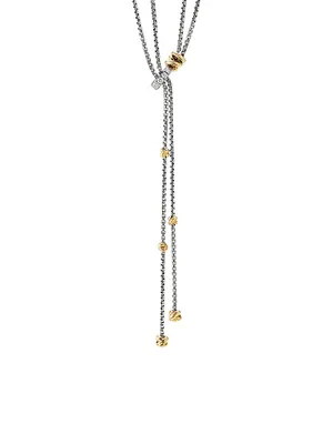 Helena Y Necklace With 18K Yellow Gold & Diamonds