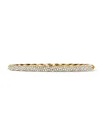 Cable Edge Bracelet 18K Yellow Gold With Full Pavé Diamonds