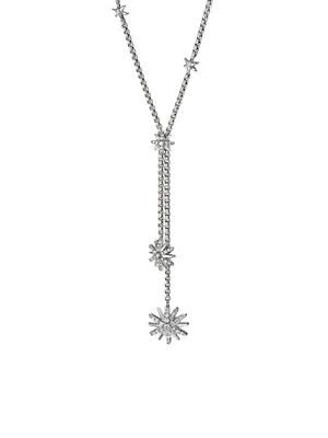 Starburst Y Necklace With Diamonds