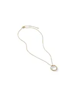 Petite Infinity Pendant Necklace In 18K Yellow Gold With Diamonds