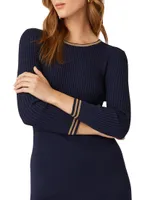 Piper Asymmetric Knit Midi-Dress