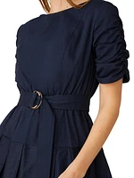 Lilith Belted Pleated Minidress