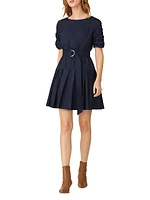 Lilith Belted Pleated Minidress