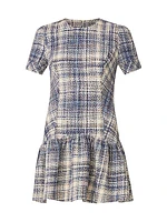 Eleanor Plaid Tweed Minidress