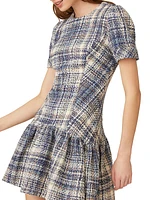 Eleanor Plaid Tweed Minidress