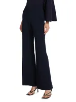 Macy Wide-Leg Crepe Pants