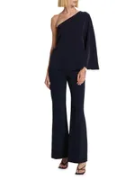 Macy Wide-Leg Crepe Pants